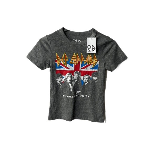 Chaser Tops - Chaser Def Leppard Gray T-Shirt Size XS NWT